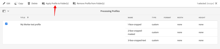 Apply Profile to Folder