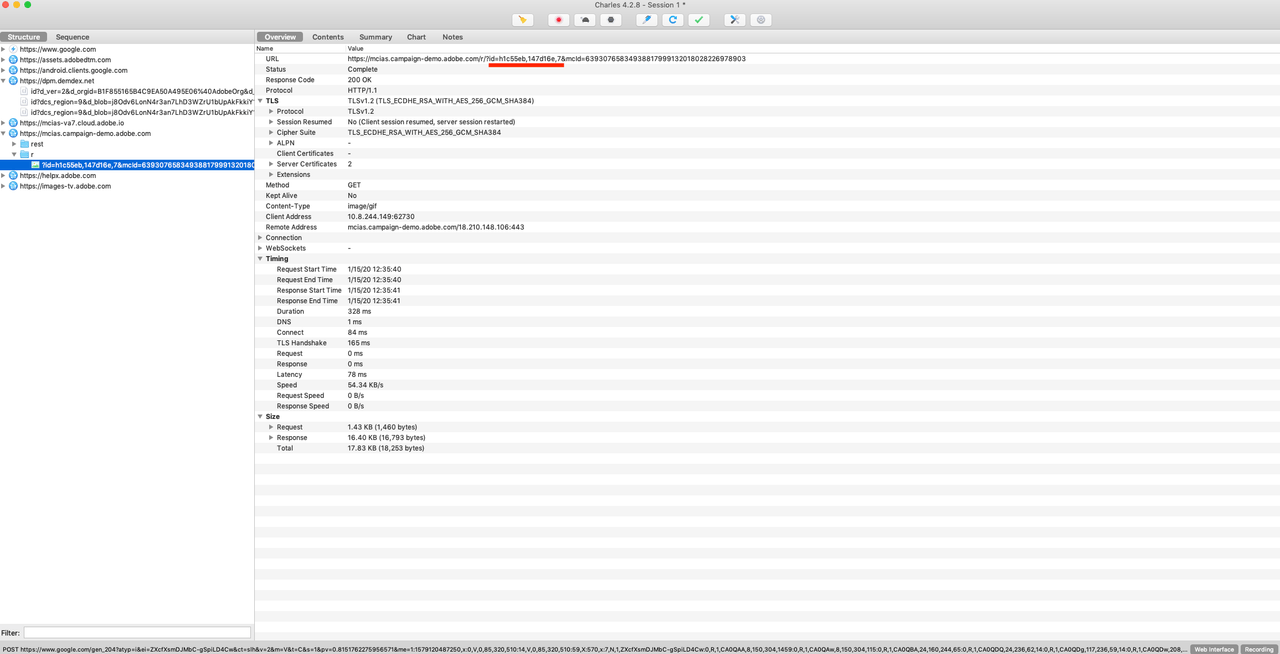 Impression event tracking