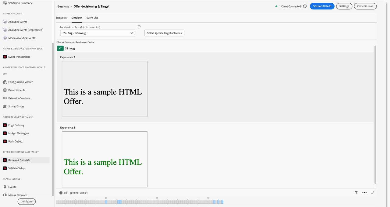 assurance simulate options