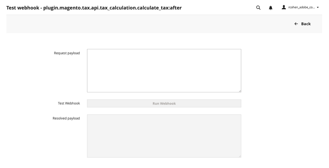 Test webhook