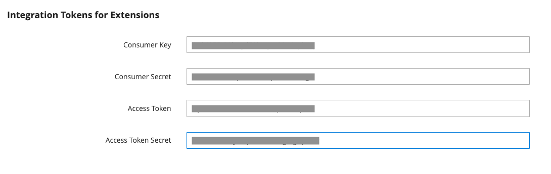 Integration tokens