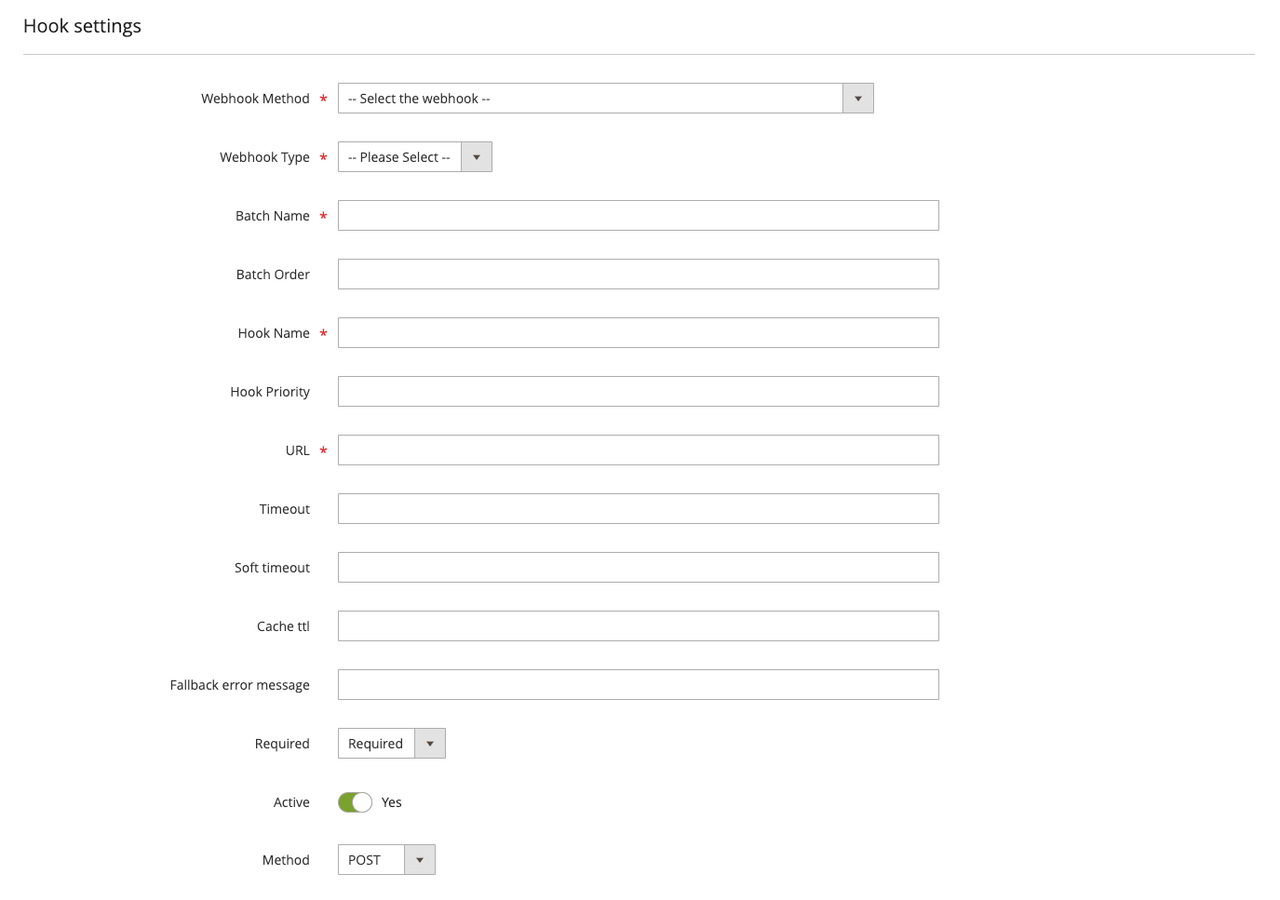 New webhook