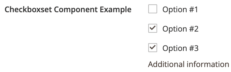Checkboxset Component Example