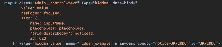 Hidden Component example
