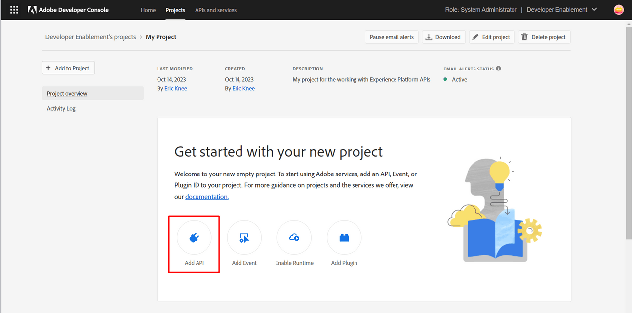 Add API to Project