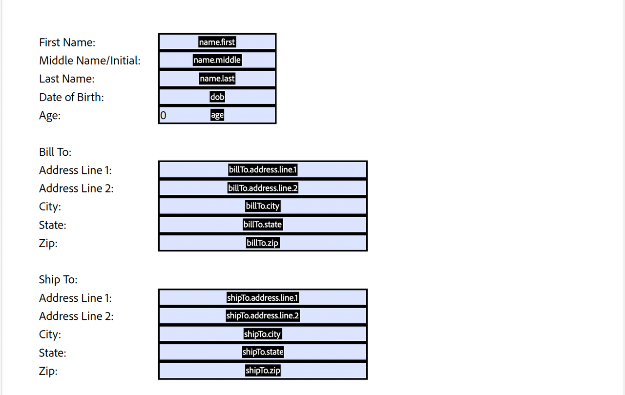 Export PDF Form