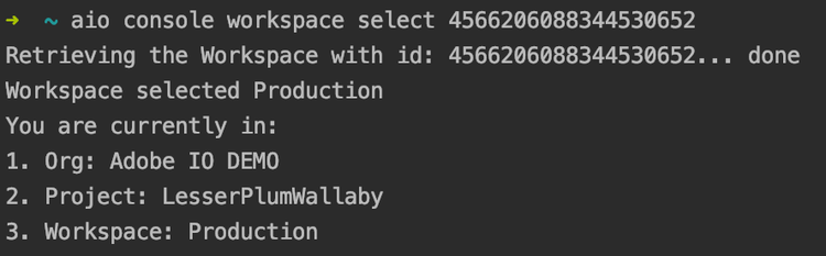 Workspace Selection