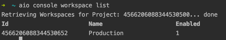 Workspace List