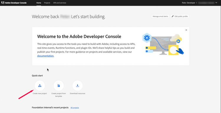 create new project