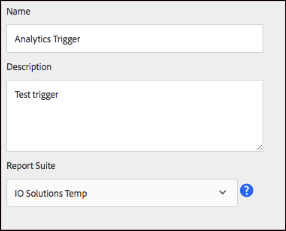 Entering trigger details