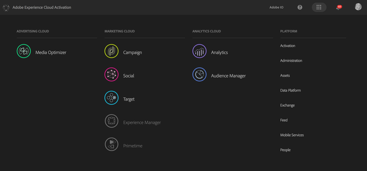 Experience Cloud Admin, selecting Activation