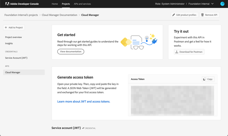 Generated Access Token