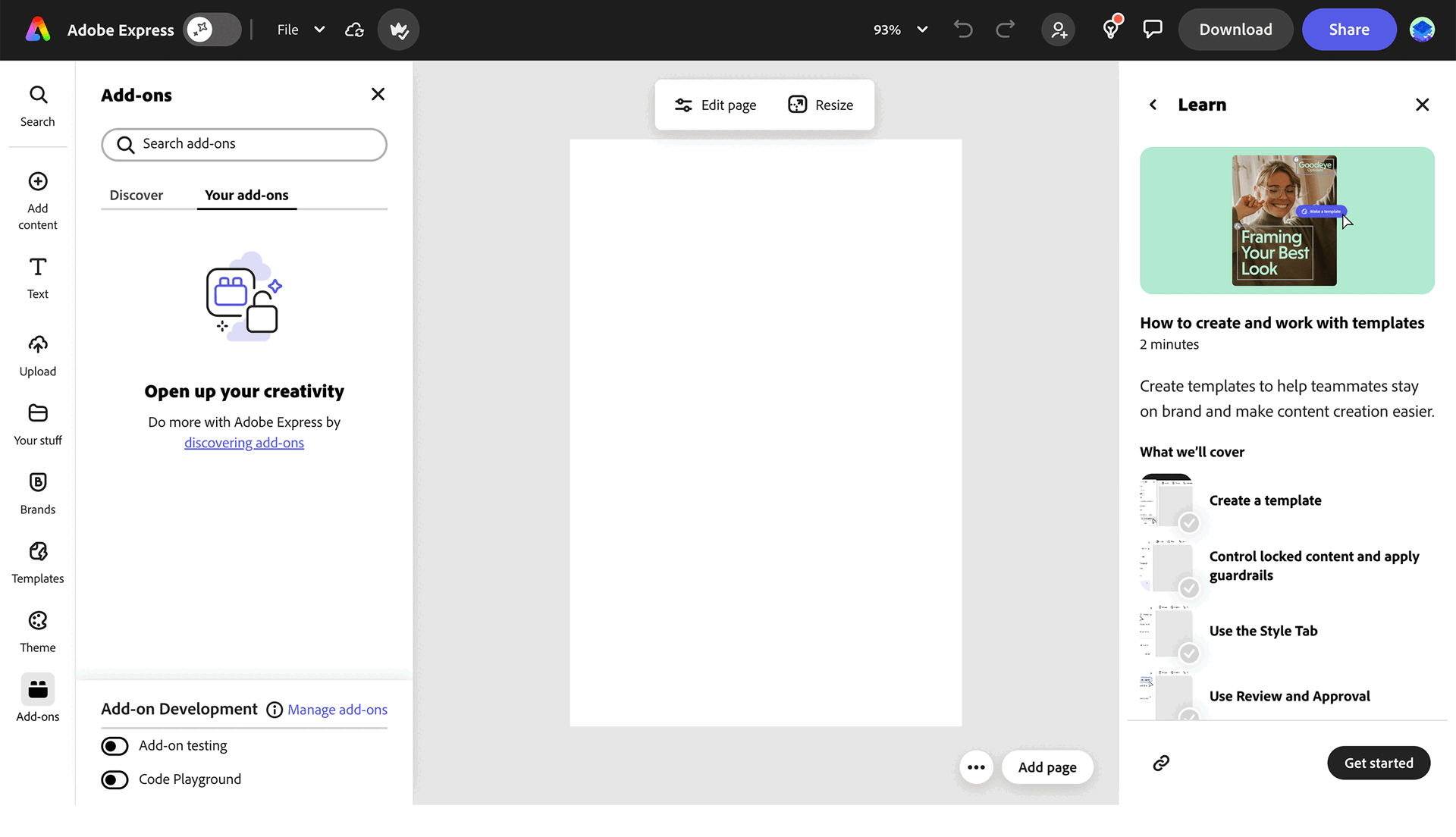 Code Playground Add-on Mode
