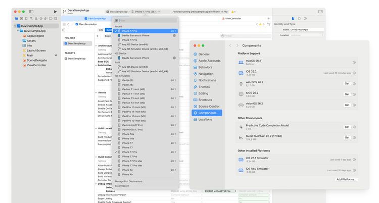 iOS simulator settings