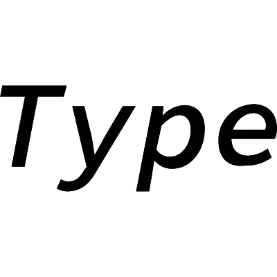 Type logo. 