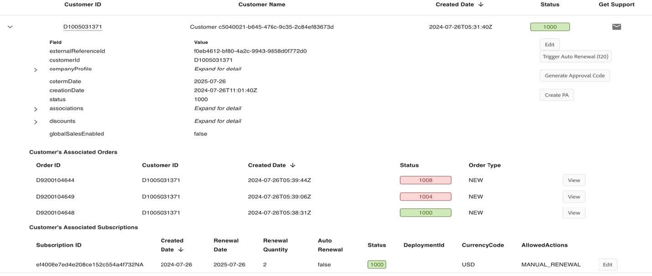 Viewing subscriptions for manual renewal