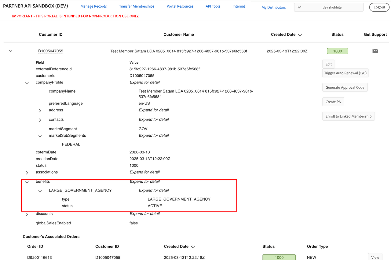 View customer details