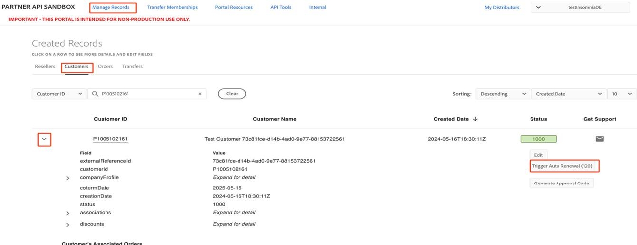 Trigger Auto Renewal Option
