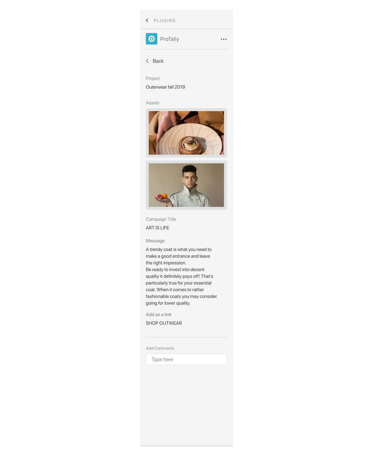 Panel UI example