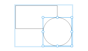 soft blue outline