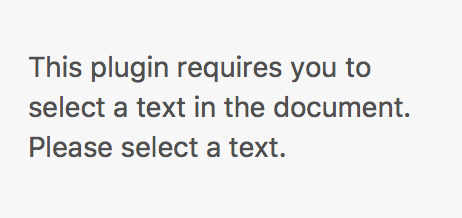 Error message