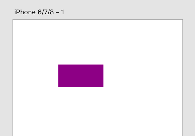 A rectangle on the artboard