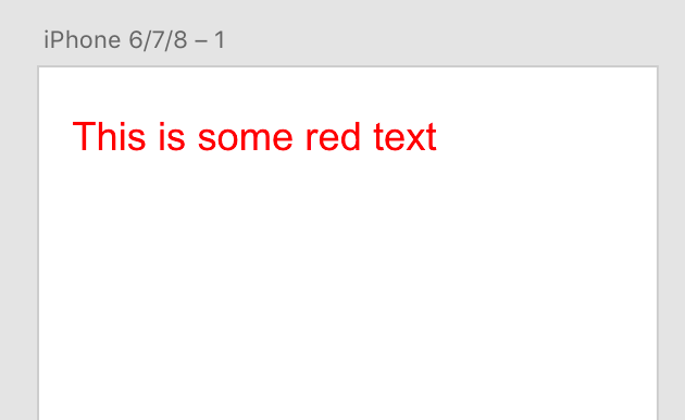 Red text